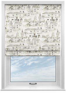 Voyage, Parchment - Motorised Roman Blind